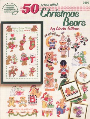 50 Cross Stitch Christmas Bears