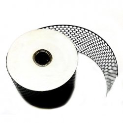 Honeycomb Sequin Ribbon 85mm wide, 45m roll; Black - Click Image to Close
