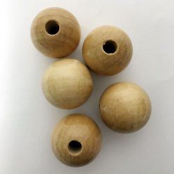 40mm W-Beads Natural 25p - Click Image to Close