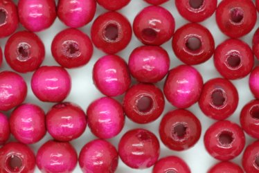 6mm W-Beads Hot Pink - Click Image to Close