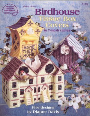 Plastic Canvas Birdhouse Tissue Box Covers