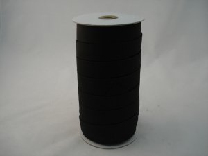 Non Roll Woven Elastic 25mm Black