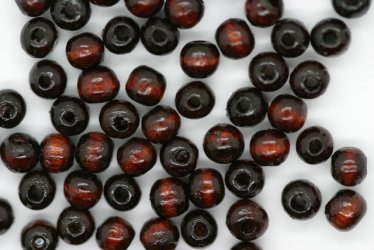 4mm W-Beads Brown - Click Image to Close