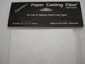 Paper Casting Fibre, 10 x 6"x 5" sheets