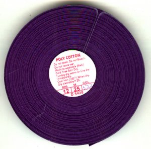 25mtr x 12mm Bias Binding Purple Folded