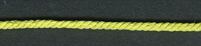 3mm, 3 Ply Cord Yellow Green per mtr