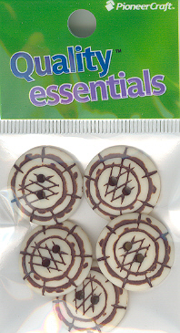 (image for) 22mm Cream & Chocolate Buttons 5p