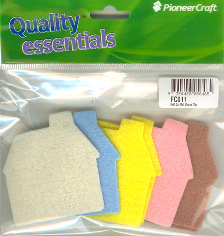 Felt Cut Out House 10p (image for) Felt Cut Out House 10p