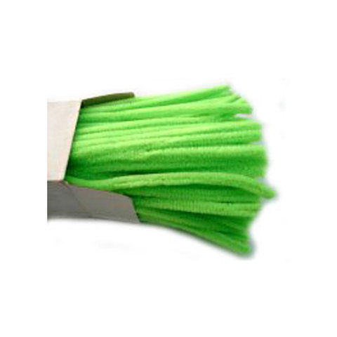 (image for) Chenille Sticks 12mm; Neon Green 100p