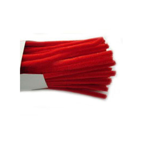 (image for) Chenille Sticks 12mm; Red 100p