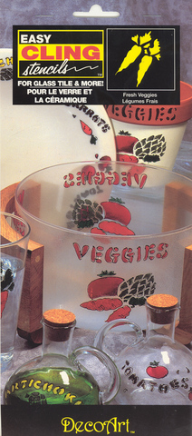 DecoArt Easy Cling Ultra Stencil Fresh Veggies