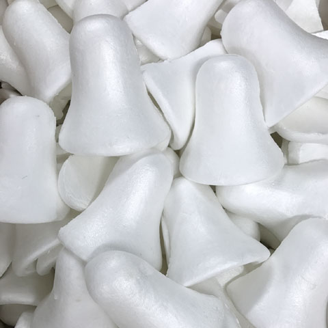 150mm White Polystyrene Foam Bell - Click Image to Close