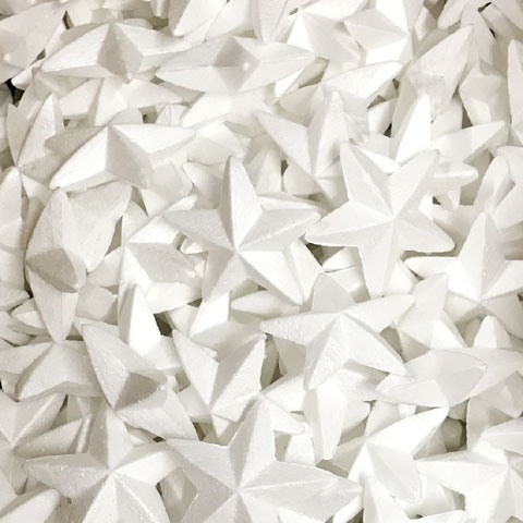 80mm White Polystyrene Foam Star (image for) 80mm White Polystyrene Foam Star