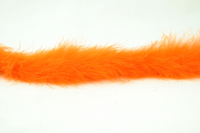 Marabou Trim, Orange 1.82mtrs (image for) Marabou Trim, Orange 1.82mtrs