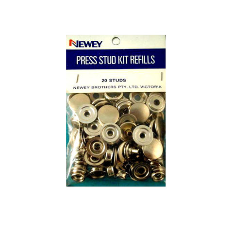 (image for) 15mm Press Stud Kit Refills Nickel (20 Studs)