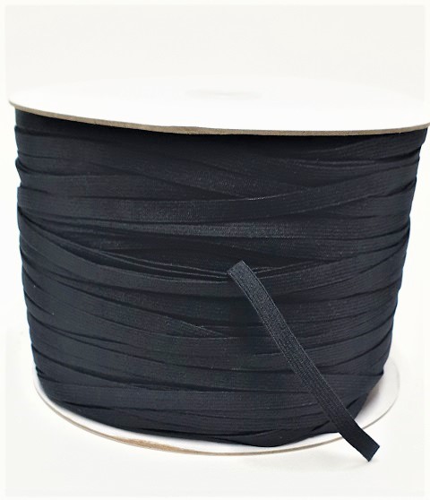 Knitted Elastic 6mm Black Full Roll 320m (image for) Knitted Elastic 6mm Black Full Roll 320m