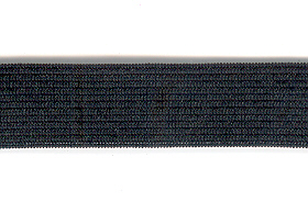 Knitted Elastic 20mm Black - Click Image to Close