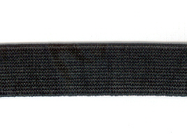 Non Roll Woven Elastic 20mm Black