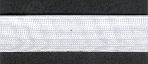 Non Roll Woven Elastic 20mm White