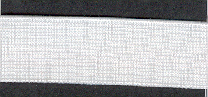 Non Roll Woven Elastic 25mm White