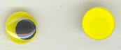 12mm Stick On Yellow /Back - Click Image to Close