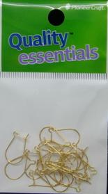 Ear Wire 15mm Gold - Click Image to Close