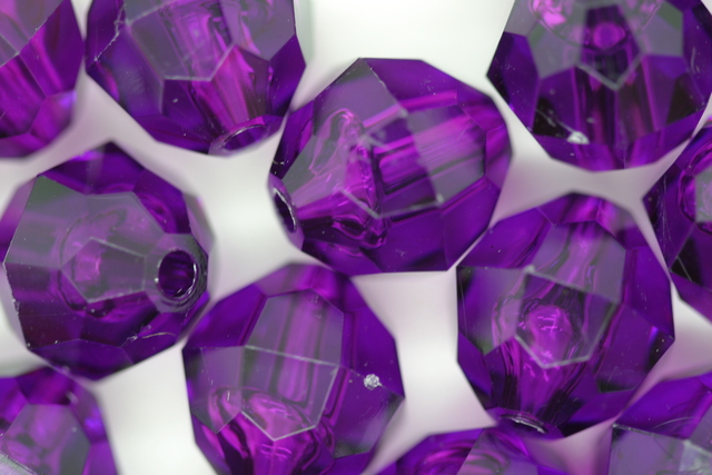 12mm Facet Dk Amethyst 250g (image for) 12mm Facet Dk Amethyst 250g