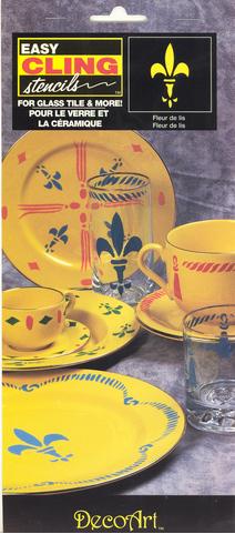 (image for) DecoArt Easy Cling Ultra Stencil Fleur De Lis