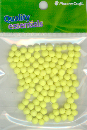 (image for) Pom Poms 5mm 100p; Neon Green