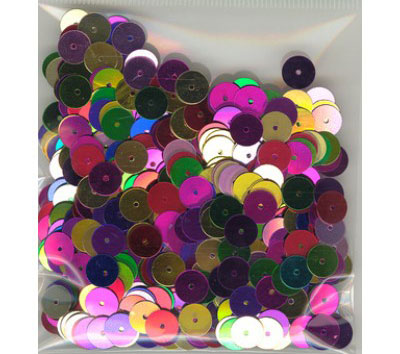 Flat 8mm Sequins Multi - Click Image to Close
