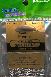 Safety Pins 28mm Nickel