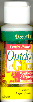 DecoArt Patio Paint, Outdoor Glitter 2oz Starshine